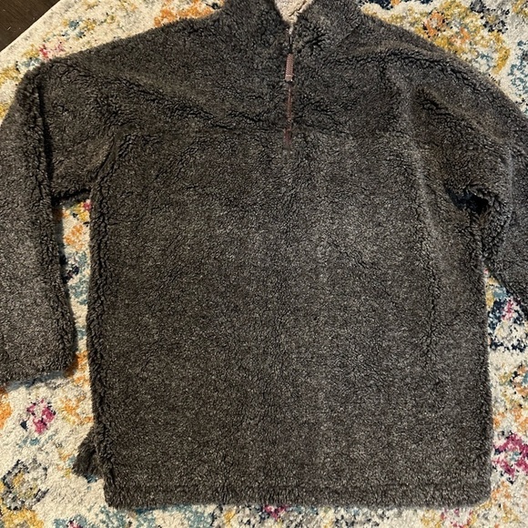 TRUE GRIT SHERPA GRAY/ARTIC WHITE 1/4 ZIP PULLOVER SIZE LARGE - Picture 4 of 4
